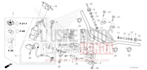 ROHRGRIFF/OBERE BRUECKE (CRF250LR/LRA,CRF300LR/LRA) CRF300LRAM de 2021